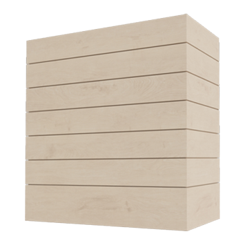 Box straight range hood with shiplap