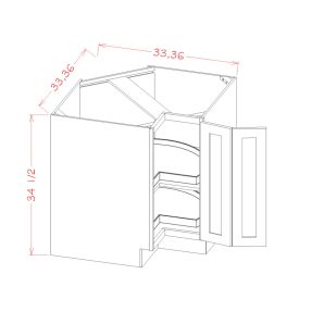 Canyon Royal LSB36 - Base Easy Reach with Lazy Susan - RTA Kitchen Cabinets - SN-LSB36