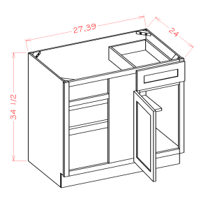 Canyon Silver BBC42 - Blind Base Corner - RTA Kitchen Cabinets - SG-BBC42