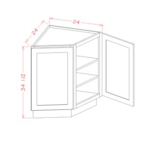 Canyon Silver BEC24 Base End Cabinet - RTA Kitchen Cabinets - SG-BEC24