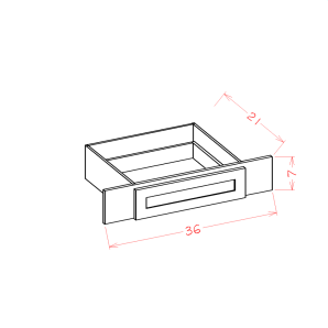 Canyon Silver VKD36 - Vanity Knee Drawer (Trimmable to 27