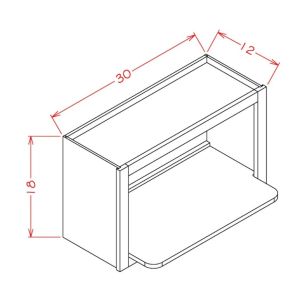 Canyon Pearl  Wms3018- Specialty Walls- Wall Microwave Cabinet Kits - Rta Kitchen Cabinets - SW-Wms3018