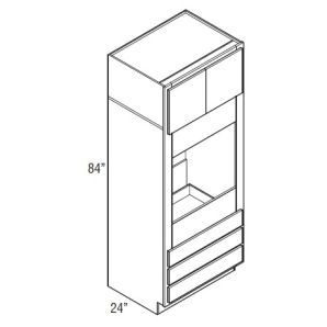 Duluth Driftwood OC3D338424 - Single Oven Cab 33W 84H 24D - Custom Kitchen Cabinets - 331-OC3D338424