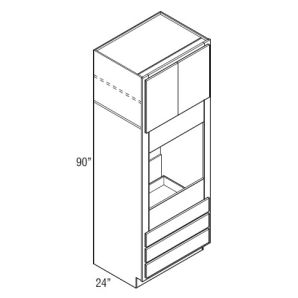 Duluth Driftwood OC3D339024 - Single Oven Cab 33W 90H 24D - Custom Kitchen Cabinets - 331-OC3D339024