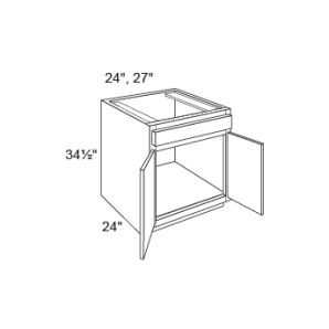 EB23-BSB27 Northfield Stone SB27 - Single Drawer Front 2 Door Sink Base Cabinets - RTA Kitchen Cabinets