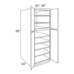EB23-TUC3024X90 Northfield Stone UC3024X90 - Double Door Utility Cabinets - RTA Kitchen Cabinets