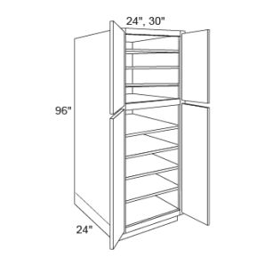 EB23-TUC3024X96 Northfield Stone UC3024X96* - Double Door Utility Cabinets - RTA Kitchen Cabinets