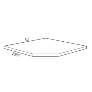Lawrence Chalk ACSFB36 - Angle Corner Sink Front Btm 36 - Custom Kitchen Cabinets - 325-ACSFB36