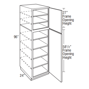 Lawrence Chalk U189624 - Utility 18W 96H 24D Lh - Custom Kitchen Cabinets - 325-U189624