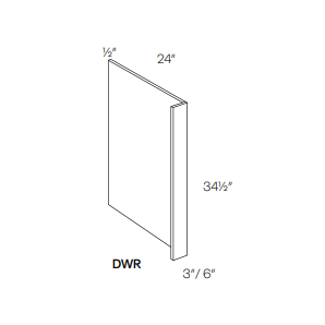 Northfield Stone DWR6 - Dishwasher Return Panel - RTA Kitchen Cabinets - EB23-DWR6