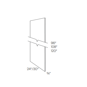 Northfield Stone UREP24-10 - Refrigerator End Panel - RTA Kitchen Cabinets - EB23-UREP24-10