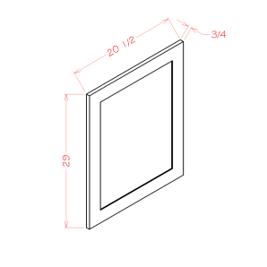 Rainier Sequoia VDEP-R - Vanity Decorative End Panel (Right) - RTA Kitchen Cabinets - CS-VDEP-R