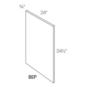 Shaker Cotton BEP - Base / Diswasher End Panel - RTA Kitchen Cabinets - L10-BEP