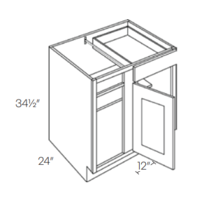 Shaker Smoke Grey BLB4851 - Blind Base Cabinet - RTA Kitchen Cabinets - L02-BLB4851