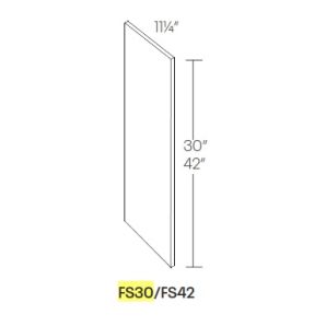 Shaker Smoke Grey FS30 - Finished Skin Wall - RTA Kitchen Cabinets - L02-FS30