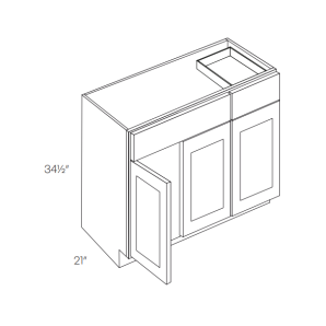 Shaker Smoke Grey VB42 - Triple Door & Drawer Vanity Sink 4221 - RTA Kitchen Cabinets - L02-VB42