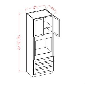 Summit Pearl O338424 - Single Oven Cabinet - 3 Drwrs - RTA Kitchen Cabinets - OW-O338424