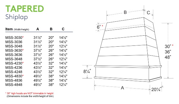 Tapered Shiplap Raw Flat Trim Tapered Shiplap Raw Flat Trim