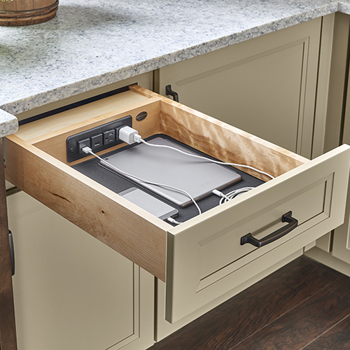 Charging Drawer base kitchen cabinet with plug-ins and USB ports Charging Drawer base kitchen cabinet with plug-ins and USB ports