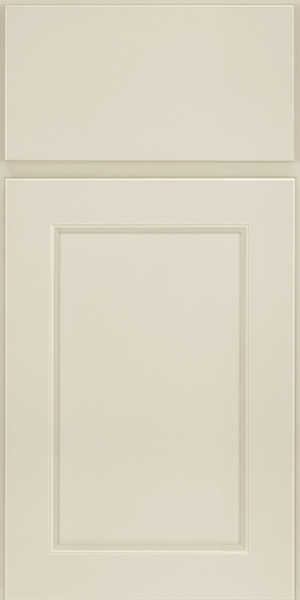 Shaker door style with slab drawer in golden taupe finish Shaker door style with slab drawer in golden taupe finish
