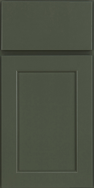 Narrow shaker style door in forest green paint finish Narrow shaker style door in forest green paint finish