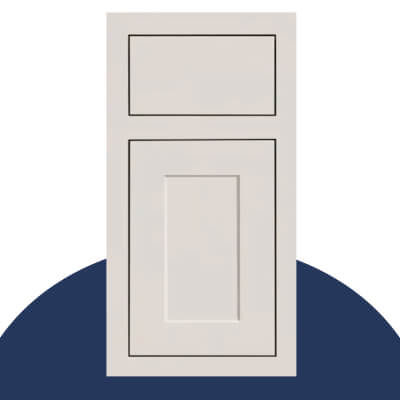 Brentwood White Icing White inset shaker door style