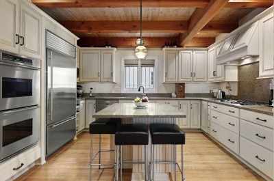 Beautiful white kitchen with CliqStudios white kitchen cabinets and kitchen island seating. Beautiful white kitchen with CliqStudios white kitchen cabinets and kitchen island seating.