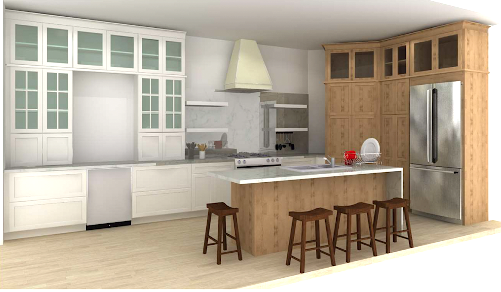 CliqStudios kitchen design packet in Newport Lily and Fossil CliqStudios kitchen design packet in Newport Lily and Fossil