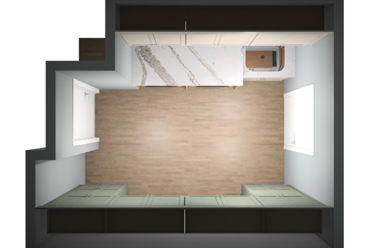 CliqStudios design packet top-down floor plan view of mudroom design CliqStudios design packet top-down floor plan view of mudroom design