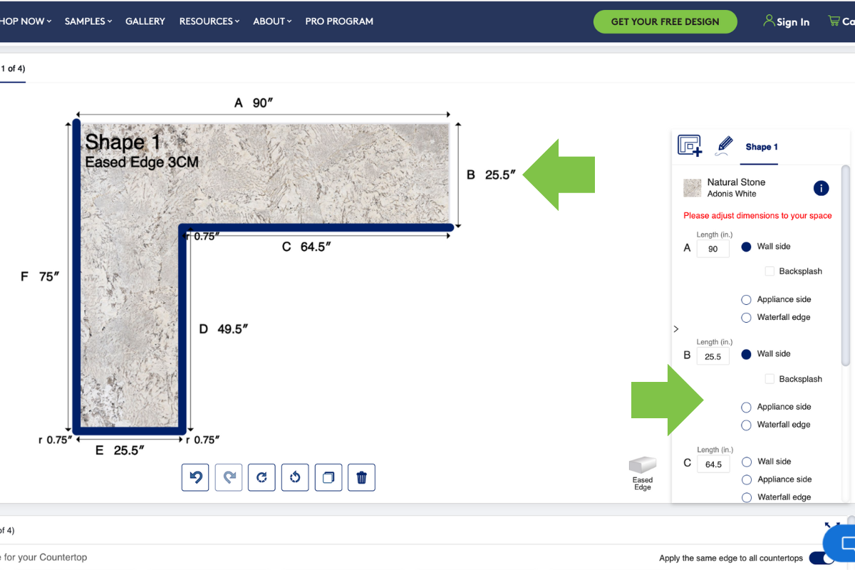 CliqStudios countertop easy estimator photo CliqStudios countertop easy estimator photo