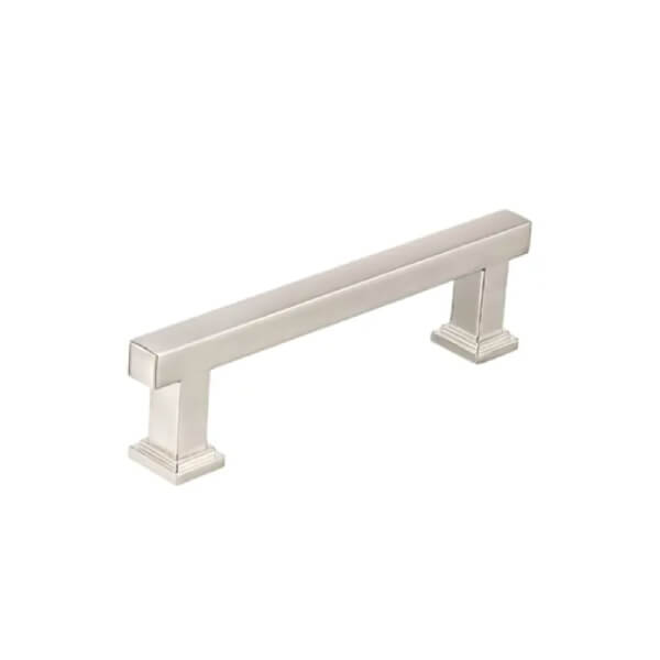 Brushed nickel square bar pull Contemporary brushed nickel square bar pull
