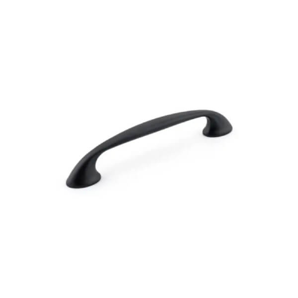 Curved matte black bar pull Curved matte black bar pull