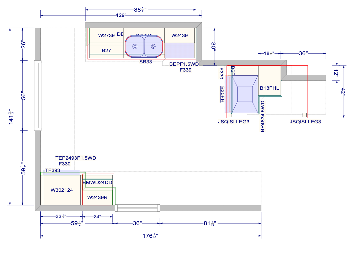 Kitchen design floor plan with measurements Kitchen design floor plan with measurements