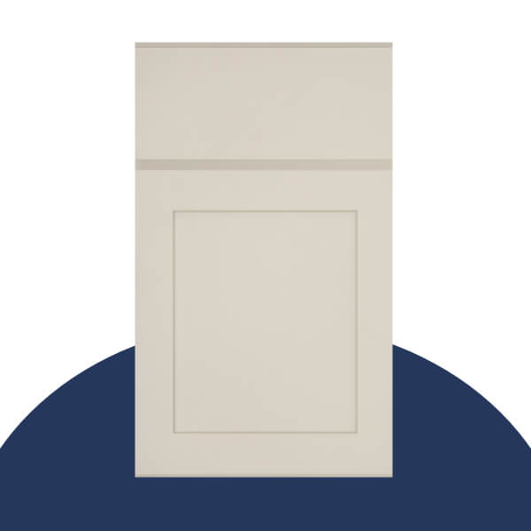 Light cream shaker door style Light cream shaker door style with slab drawer front
