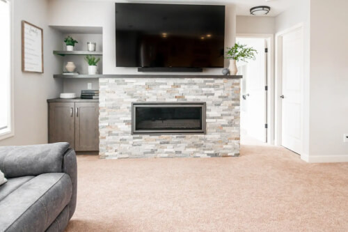 Medium wood tone entertainment center cabinets Medium tone wood kitchen cabinets with floating shelves above
