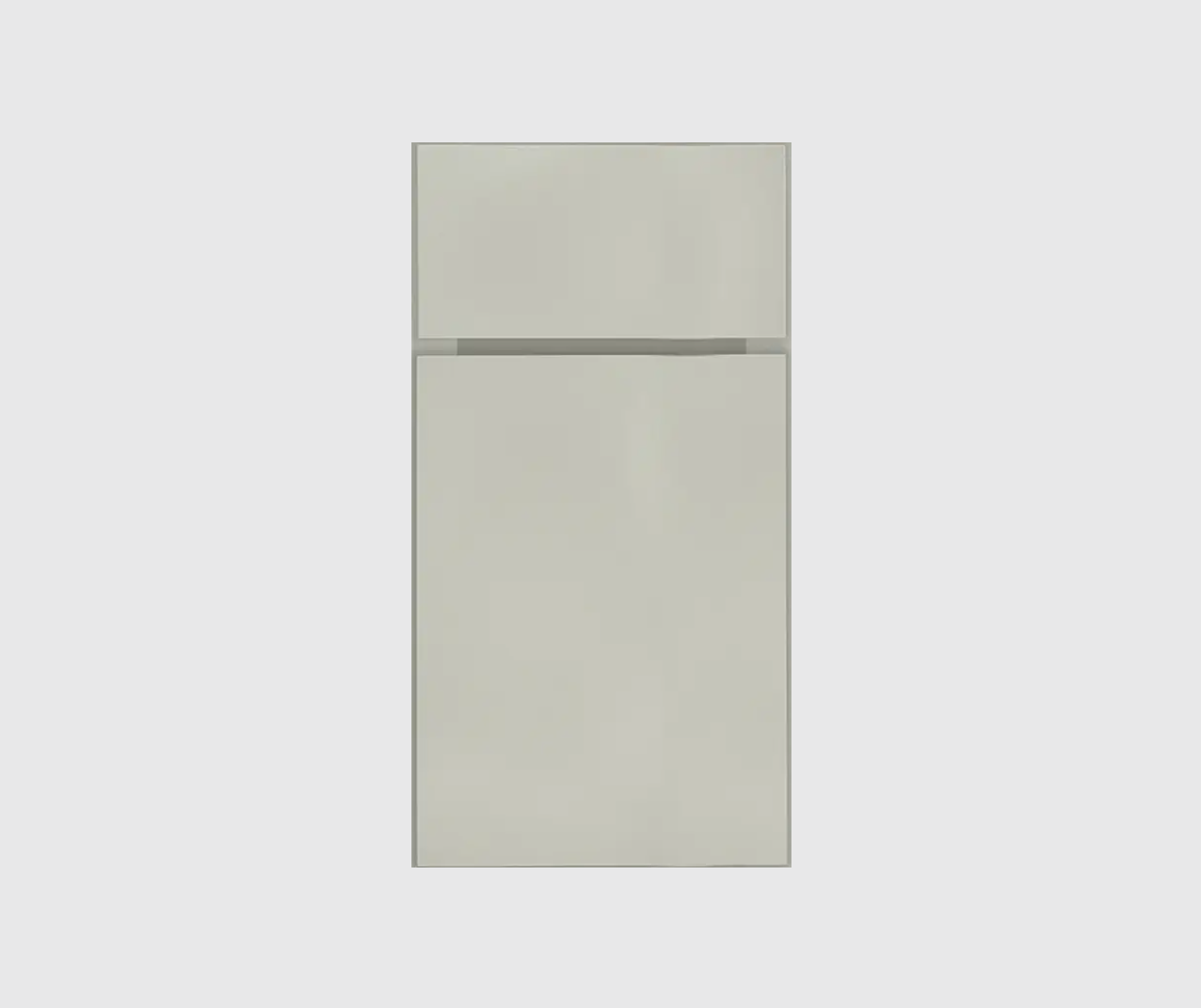 Slab door style in light gray opaque stain Slab door style in light gray opaque stain