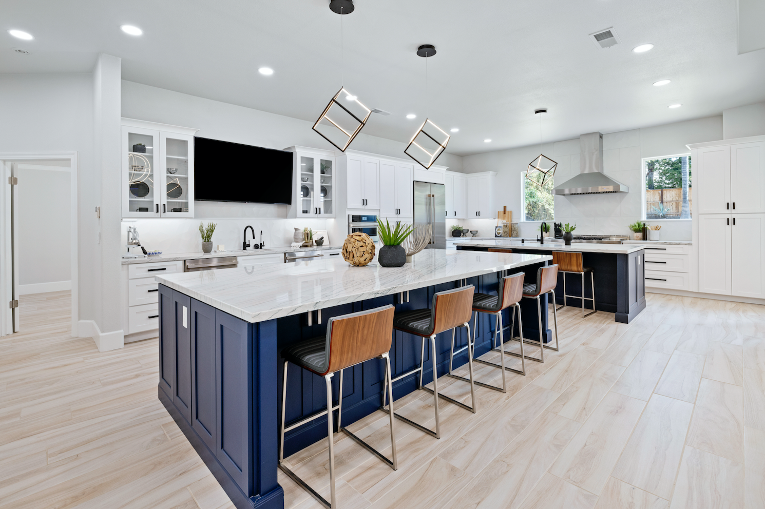 White and blue kitchen cabinets White and blue kitchen cabinets