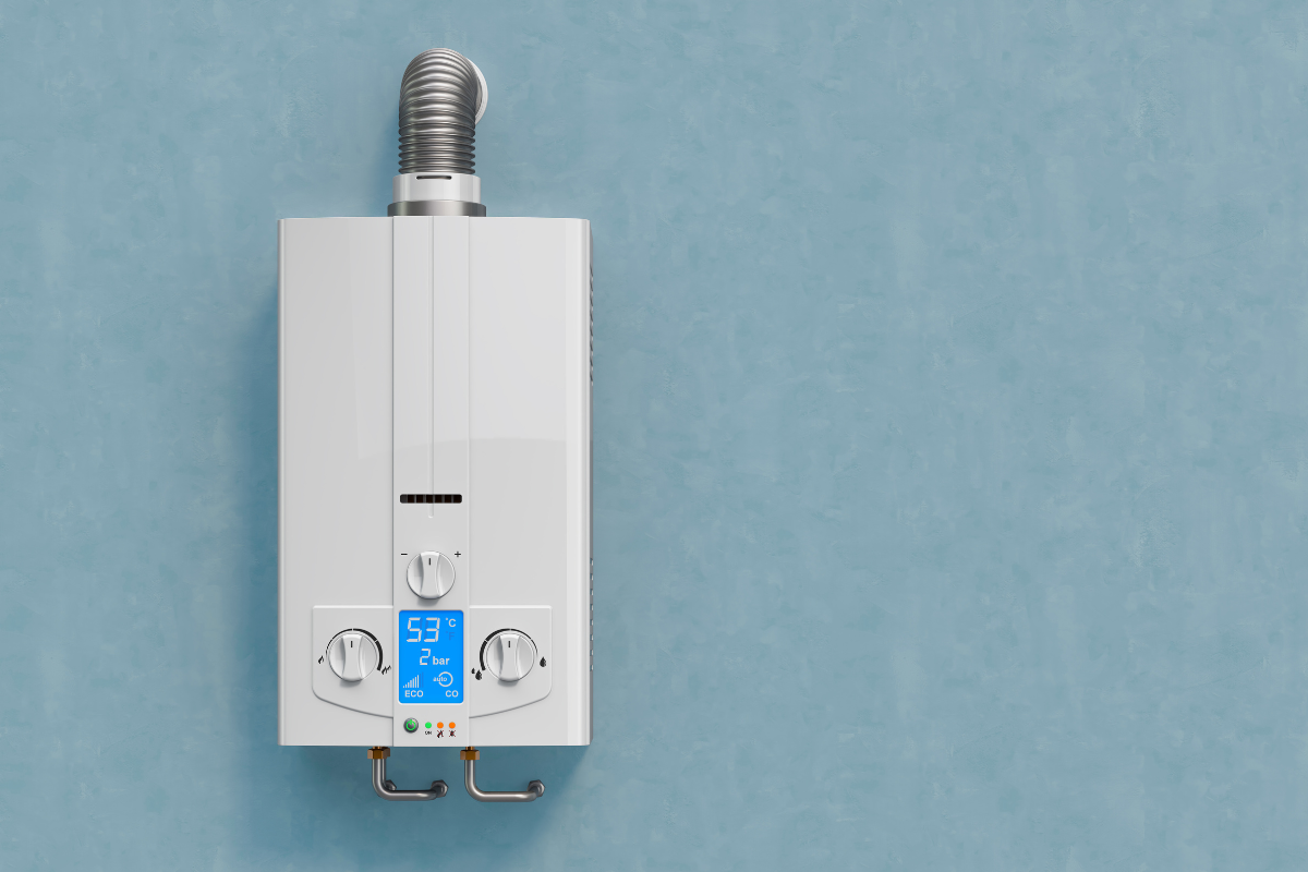 Tankless water heater with digital controls Tankless water heater with digital controls