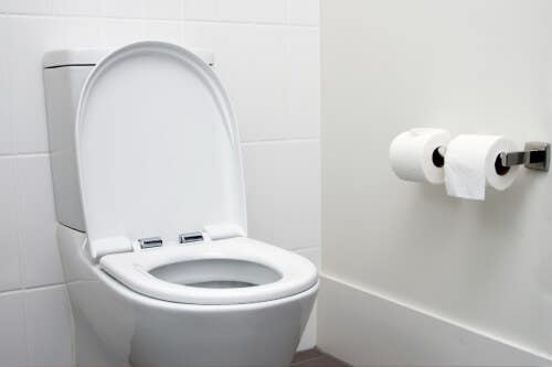 White bathroom toilet White bathroom toilet