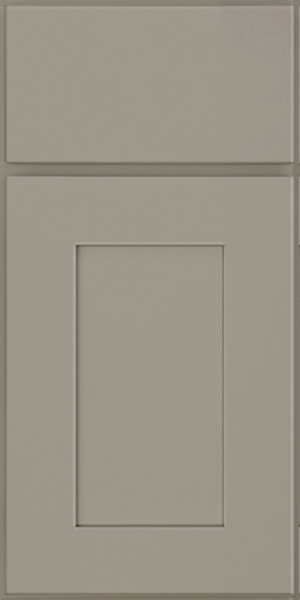 Shaker door style in warm charcoal gray painted finish Shaker door style in warm charcoal gray painted finish