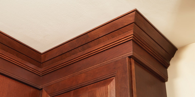Decorative stained in medium wood stain with Traditional Molding Decorative stained in medium wood stain with Traditional Molding
