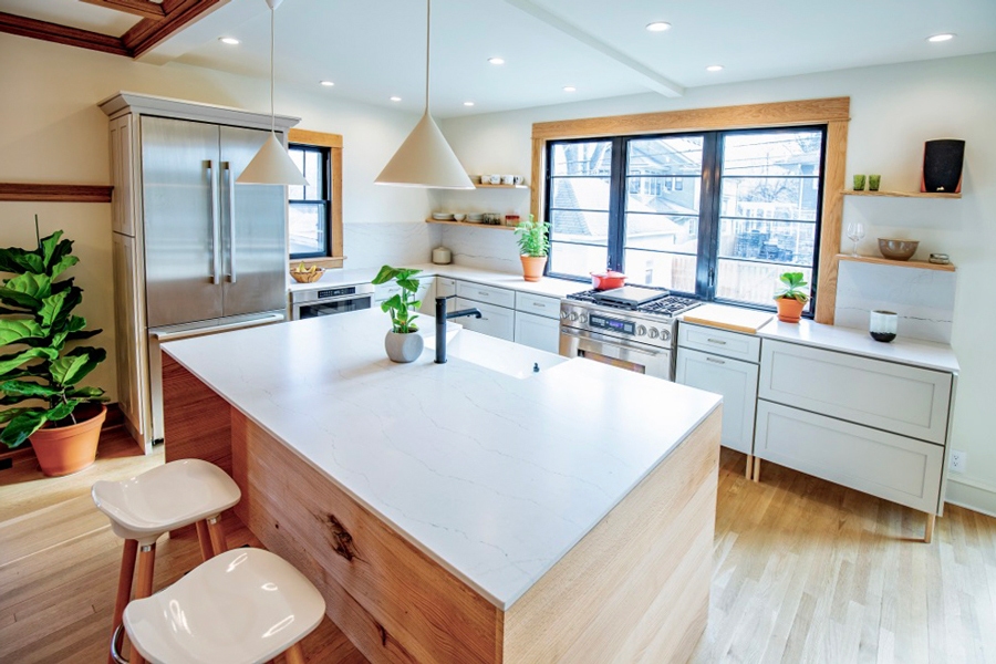 White Kitchen with Island White Kitchen with Island