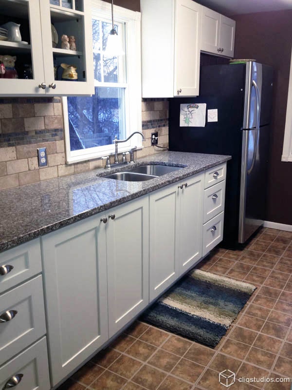 White Kitchen Sink Window and Fridge White Kitchen Sink Window and Fridge