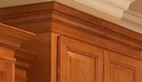top of maple cabinets trimmed with deep crown molding top of maple cabinets trimmed with deep crown molding