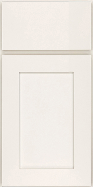White shaker door style in antique painted white finish White shaker door style in antique painted white finish