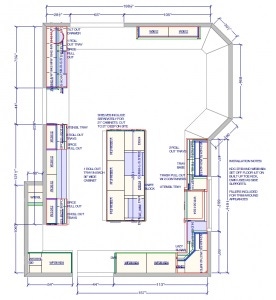 computer generated floor plan for large kitchen with island and bay window computer generated floor plan for large kitchen with island and bay window