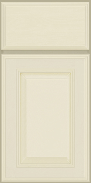 Raised panel cabinet door in cream colored paint Raised panel cabinet door in cream colored paint