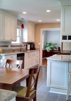 Springfield Virginia kitchen renovation features CliqStudios Shaker Painted White cabinets Springfield Virginia kitchen renovation features CliqStudios Shaker Painted White cabinets