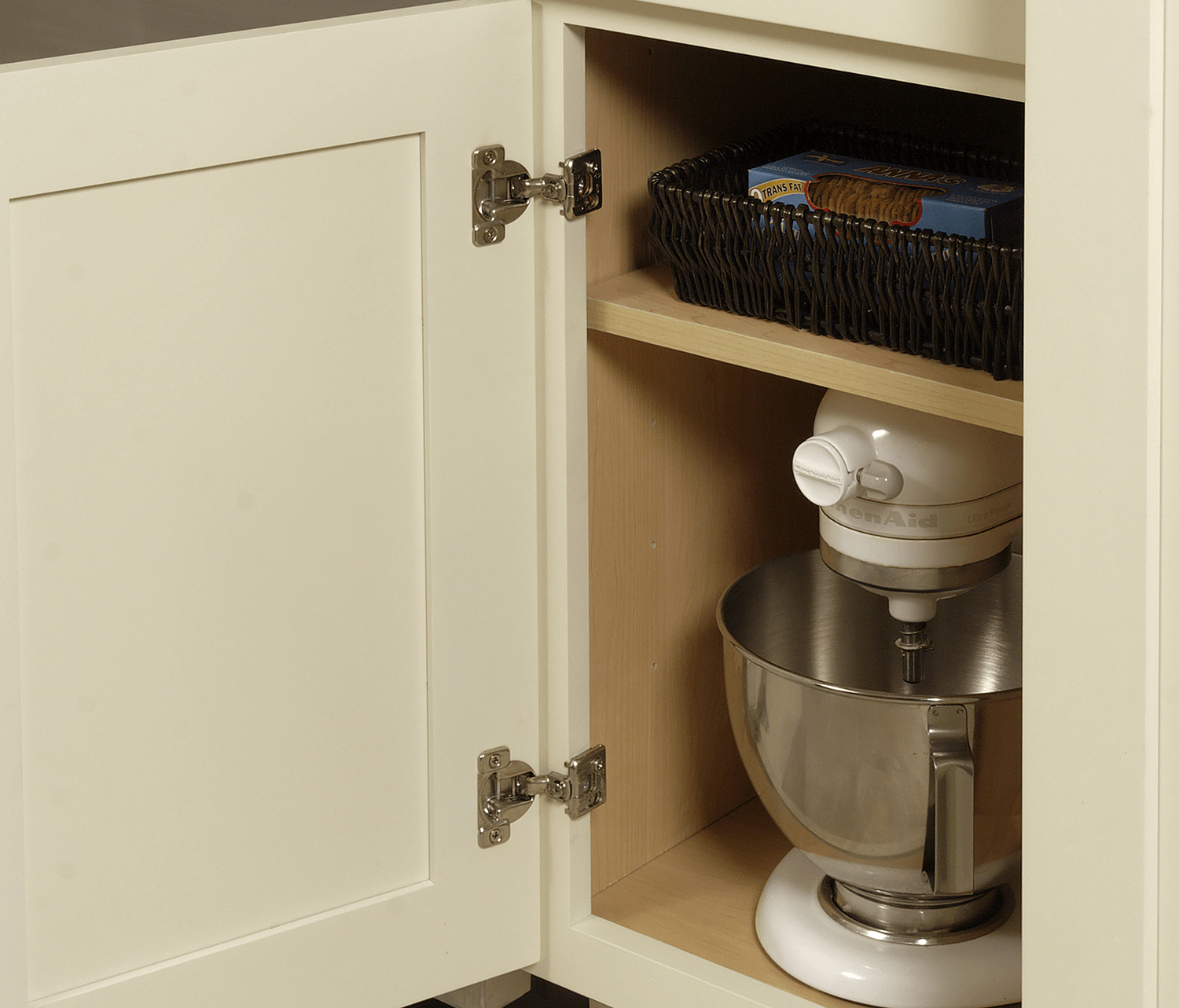 Adjustable shelves are useful in both upper and lower kitchen cabinets Adjustable shelves are useful in both upper and lower kitchen cabinets